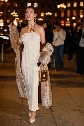 PFW - Gianbattista Arrivals Guest arrives to Gianbattista Valli fashion show during the Haute Couture Fall Winter 2025 - 2026 Fashion Week on January 27, 2025 in Paris, France. Photo by Marco Piovanotto ABACAPRESS.COM Paris France  Copyright: xPiovanottoxMarco ABACAx