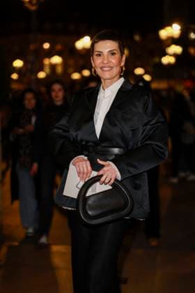 PFW - Gianbattista Arrivals Cristina Cordula arrives to Gianbattista Valli fashion show during the Haute Couture Fall Winter 2025 - 2026 Fashion Week on January 27, 2025 in Paris, France. Photo by Marco Piovanotto ABACAPRESS.COM Paris France  Copyright: xPiovanottoxMarco ABACAx
