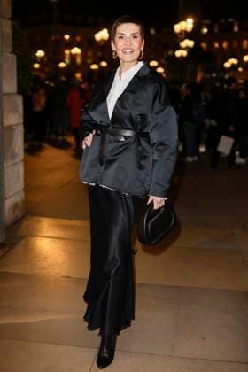 PFW - Gianbattista Arrivals Cristina Cordula arrives to Gianbattista Valli fashion show during the Haute Couture Fall Winter 2025 - 2026 Fashion Week on January 27, 2025 in Paris, France. Photo by Marco Piovanotto ABACAPRESS.COM Paris France  Copyright: xPiovanottoxMarco ABACAx