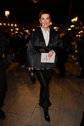 PFW - Gianbattista Arrivals Cristina Cordula arrives to Gianbattista Valli fashion show during the Haute Couture Fall Winter 2025 - 2026 Fashion Week on January 27, 2025 in Paris, France. Photo by Marco Piovanotto ABACAPRESS.COM Paris France  Copyright: xPiovanottoxMarco ABACAx