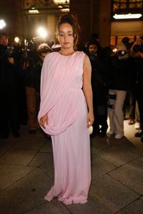 PFW - Gianbattista Arrivals Lena Mahfouf arrives to Gianbattista Valli fashion show during the Haute Couture Fall Winter 2025 - 2026 Fashion Week on January 27, 2025 in Paris, France. Photo by Marco Piovanotto ABACAPRESS.COM Paris France  Copyright: xPiovanottoxMarco ABACAx