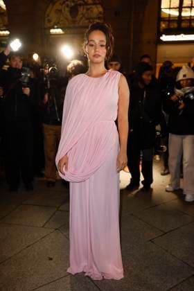 PFW - Gianbattista Arrivals Lena Mahfouf arrives to Gianbattista Valli fashion show during the Haute Couture Fall Winter 2025 - 2026 Fashion Week on January 27, 2025 in Paris, France. Photo by Marco Piovanotto ABACAPRESS.COM Paris France  Copyright: xPiovanottoxMarco ABACAx