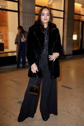 PFW - Gianbattista Arrivals Thalia Besson arrives to Gianbattista Valli fashion show during the Haute Couture Fall Winter 2025 - 2026 Fashion Week on January 27, 2025 in Paris, France. Photo by Marco Piovanotto ABACAPRESS.COM Paris France  Copyright: xPiovanottoxMarco ABACAx