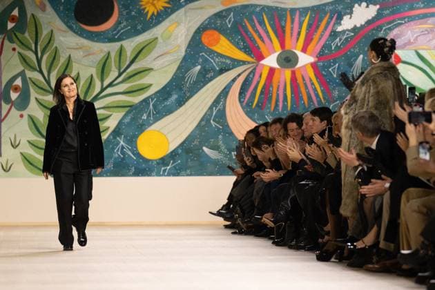 PFW - Christian Dior Runway Maria Grazia Chiuri walks the runway during the Christian Dior show during Paris Fashion Week Haute Couture Spring-Summer 2025 on January 27, 2025 in Paris, France. Photo by ABACAPRESS.COM Paris France  Copyright: xABACAx