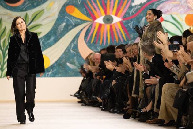 PFW - Christian Dior Runway Maria Grazia Chiuri walks the runway during the Christian Dior show during Paris Fashion Week Haute Couture Spring-Summer 2025 on January 27, 2025 in Paris, France. Photo by ABACAPRESS.COM Paris France  Copyright: xABACAx