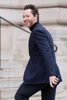 PFW - Schiaparelli Arrivals Paris, France - January 27: Derek Blasberg arrives to Schiaparelli fashion show during the Haute Couture Fall Winter 2025 - 2026 Fashion Week on January 27, 2025 in Paris, France. Photo by Marco Piovanotto Abacapress Paris France  Copyright: xPiovanottoxMarco ABACAx