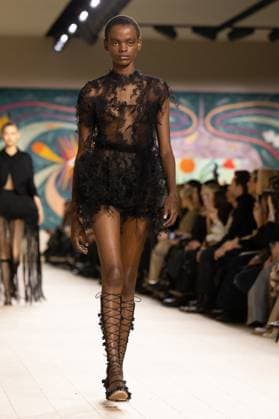 PFW - Christian Dior Runway A model walks the runway during the Christian Dior show during Paris Fashion Week Haute Couture Spring-Summer 2025 on January 27, 2025 in Paris, France. Photo by Laurent Zabulon ABACAPRESS.COM Paris France  Copyright: xZabulonxLaurent ABACAx