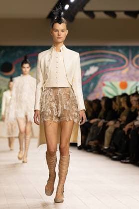 PFW - Christian Dior Runway A model walks the runway during the Christian Dior show during Paris Fashion Week Haute Couture Spring-Summer 2025 on January 27, 2025 in Paris, France. Photo by Laurent Zabulon ABACAPRESS.COM Paris France  Copyright: xZabulonxLaurent ABACAx