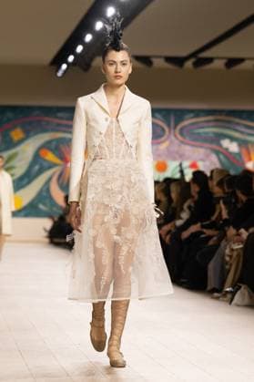 PFW - Christian Dior Runway A model walks the runway during the Christian Dior show during Paris Fashion Week Haute Couture Spring-Summer 2025 on January 27, 2025 in Paris, France. Photo by Laurent Zabulon ABACAPRESS.COM Paris France  Copyright: xZabulonxLaurent ABACAx