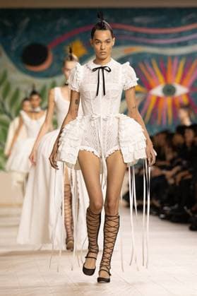PFW - Christian Dior Runway A model walks the runway during the Christian Dior show during Paris Fashion Week Haute Couture Spring-Summer 2025 on January 27, 2025 in Paris, France. Photo by Laurent Zabulon ABACAPRESS.COM Paris France  Copyright: xZabulonxLaurent ABACAx