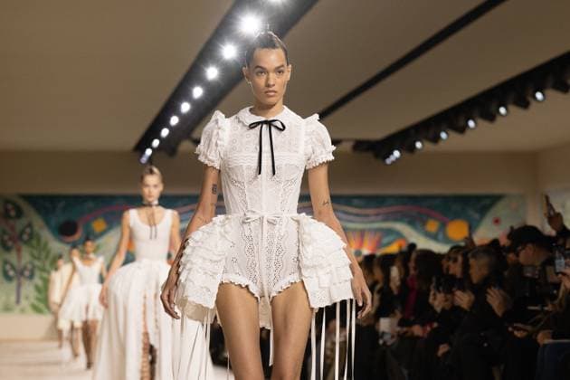 PFW - Christian Dior Runway A model walks the runway during the Christian Dior show during Paris Fashion Week Haute Couture Spring-Summer 2025 on January 27, 2025 in Paris, France. Photo by Laurent Zabulon ABACAPRESS.COM Paris France  Copyright: xZabulonxLaurent ABACAx