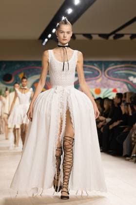 PFW - Christian Dior Runway A model walks the runway during the Christian Dior show during Paris Fashion Week Haute Couture Spring-Summer 2025 on January 27, 2025 in Paris, France. Photo by Laurent Zabulon ABACAPRESS.COM Paris France  Copyright: xZabulonxLaurent ABACAx