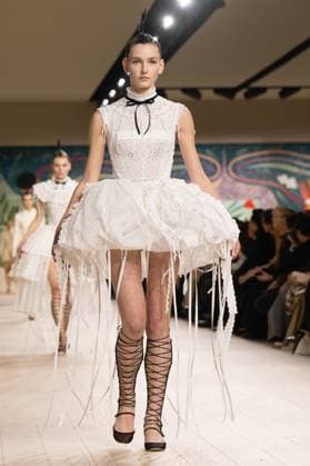 PFW - Christian Dior Runway A model walks the runway during the Christian Dior show during Paris Fashion Week Haute Couture Spring-Summer 2025 on January 27, 2025 in Paris, France. Photo by Laurent Zabulon ABACAPRESS.COM Paris France  Copyright: xZabulonxLaurent ABACAx
