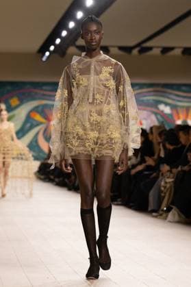 PFW - Christian Dior Runway A model walks the runway during the Christian Dior show during Paris Fashion Week Haute Couture Spring-Summer 2025 on January 27, 2025 in Paris, France. Photo by Laurent Zabulon ABACAPRESS.COM Paris France  Copyright: xZabulonxLaurent ABACAx