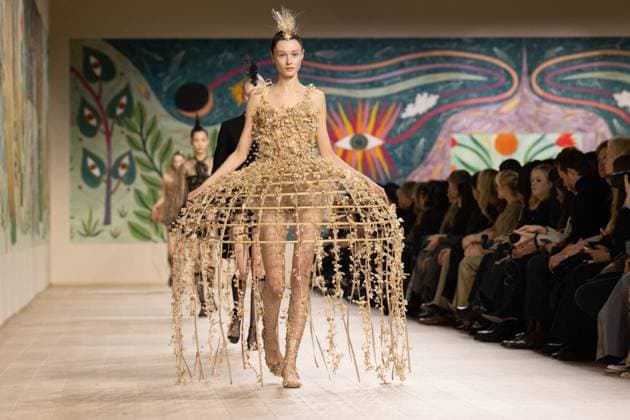 PFW - Christian Dior Runway A model walks the runway during the Christian Dior show during Paris Fashion Week Haute Couture Spring-Summer 2025 on January 27, 2025 in Paris, France. Photo by Laurent Zabulon ABACAPRESS.COM Paris France  Copyright: xZabulonxLaurent ABACAx
