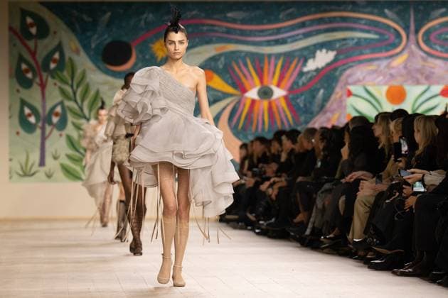 PFW - Christian Dior Runway A model walks the runway during the Christian Dior show during Paris Fashion Week Haute Couture Spring-Summer 2025 on January 27, 2025 in Paris, France. Photo by Laurent Zabulon ABACAPRESS.COM Paris France  Copyright: xZabulonxLaurent ABACAx