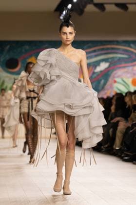 PFW - Christian Dior Runway A model walks the runway during the Christian Dior show during Paris Fashion Week Haute Couture Spring-Summer 2025 on January 27, 2025 in Paris, France. Photo by Laurent Zabulon ABACAPRESS.COM Paris France  Copyright: xZabulonxLaurent ABACAx