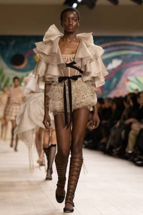 PFW - Christian Dior Runway A model walks the runway during the Christian Dior show during Paris Fashion Week Haute Couture Spring-Summer 2025 on January 27, 2025 in Paris, France. Photo by Laurent Zabulon ABACAPRESS.COM Paris France  Copyright: xZabulonxLaurent ABACAx