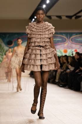 PFW - Christian Dior Runway A model walks the runway during the Christian Dior show during Paris Fashion Week Haute Couture Spring-Summer 2025 on January 27, 2025 in Paris, France. Photo by Laurent Zabulon ABACAPRESS.COM Paris France  Copyright: xZabulonxLaurent ABACAx
