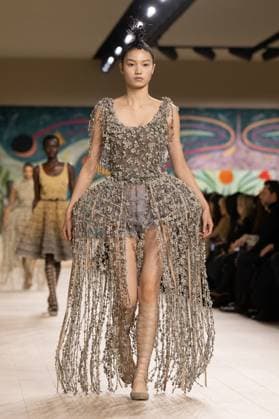 PFW - Christian Dior Runway A model walks the runway during the Christian Dior show during Paris Fashion Week Haute Couture Spring-Summer 2025 on January 27, 2025 in Paris, France. Photo by Laurent Zabulon ABACAPRESS.COM Paris France  Copyright: xZabulonxLaurent ABACAx