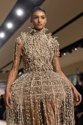 PFW - Christian Dior Runway A model walks the runway during the Christian Dior show during Paris Fashion Week Haute Couture Spring-Summer 2025 on January 27, 2025 in Paris, France. Photo by Laurent Zabulon ABACAPRESS.COM Paris France  Copyright: xZabulonxLaurent ABACAx