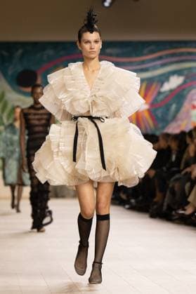 PFW - Christian Dior Runway A model walks the runway during the Christian Dior show during Paris Fashion Week Haute Couture Spring-Summer 2025 on January 27, 2025 in Paris, France. Photo by Laurent Zabulon ABACAPRESS.COM Paris France  Copyright: xZabulonxLaurent ABACAx