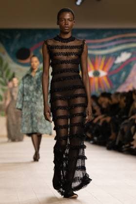 PFW - Christian Dior Runway A model walks the runway during the Christian Dior show during Paris Fashion Week Haute Couture Spring-Summer 2025 on January 27, 2025 in Paris, France. Photo by Laurent Zabulon ABACAPRESS.COM Paris France  Copyright: xZabulonxLaurent ABACAx