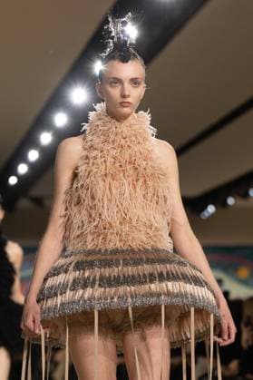 PFW - Christian Dior Runway A model walks the runway during the Christian Dior show during Paris Fashion Week Haute Couture Spring-Summer 2025 on January 27, 2025 in Paris, France. Photo by Laurent Zabulon ABACAPRESS.COM Paris France  Copyright: xZabulonxLaurent ABACAx
