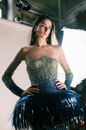 Paris Fashion Week, Georges Hobeika Modenschau Paris Fashion Week HC SS25 Georges Hobeika Nora Vara 439733 2025 01 27 France  Copyright: xJean-BaptistexSoulliatx xStarfacex STAR_439733_017