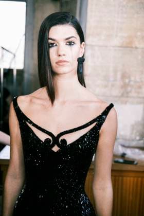 Paris Fashion Week, Georges Hobeika Modenschau Paris Fashion Week HC SS25 Georges Hobeika Sara Djordjevic 439733 2025 01 27 France  Copyright: xJean-BaptistexSoulliatx xStarfacex STAR_439733_027