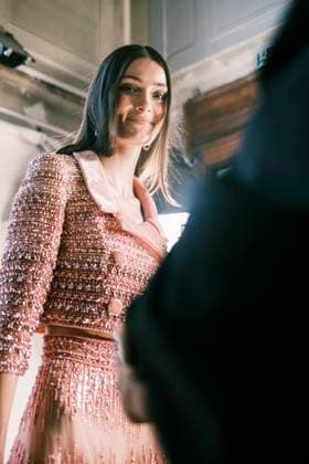Paris Fashion Week, Georges Hobeika Modenschau Paris Fashion Week HC SS25 Georges Hobeika Jace Higgins 439733 2025 01 27 France  Copyright: xJean-BaptistexSoulliatx xStarfacex STAR_439733_042