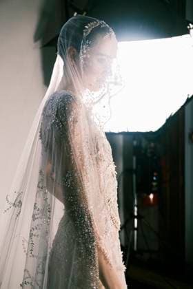 Paris Fashion Week, Georges Hobeika Modenschau Paris Fashion Week HC SS25 Georges Hobeika Agata Rudko 439733 2025 01 27 France  Copyright: xJean-BaptistexSoulliatx xStarfacex STAR_439733_050