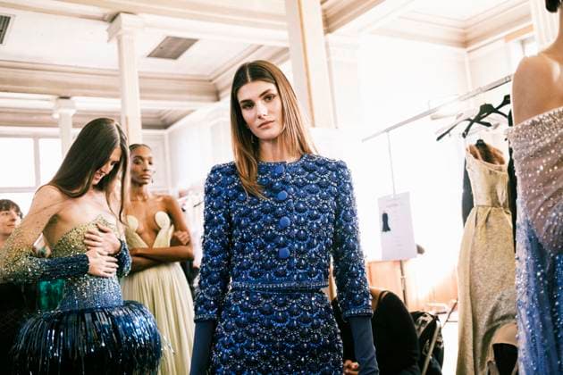 Paris Fashion Week, Georges Hobeika Modenschau Paris Fashion Week HC SS25 Georges Hobeika Lucia Lopez 439733 2025 01 27 France  Copyright: xJean-BaptistexSoulliatx xStarfacex STAR_439733_055