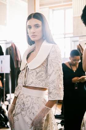 Paris Fashion Week, Georges Hobeika Modenschau Paris Fashion Week HC SS25 Georges Hobeika Alice Ferazzolli 439733 2025 01 27 France  Copyright: xJean-BaptistexSoulliatx xStarfacex STAR_439733_058