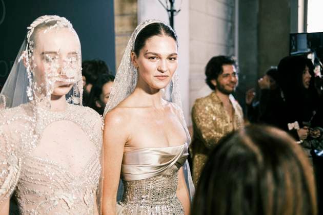 Paris Fashion Week, Georges Hobeika Modenschau Paris Fashion Week HC SS25 Georges Hobeika Katrin Zakharova 439733 2025 01 27 France  Copyright: xJean-BaptistexSoulliatx xStarfacex STAR_439733_071