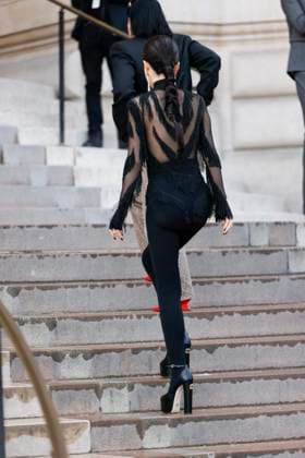 PFW - Schiaparell Arrivals Paris, France - January 27: Guest arrives to Schiaparelli fashion show during the Haute Couture Fall Winter 2025 - 2026 Fashion Week on January 27, 2025 in Paris, France. Photo by Marco Piovanotto Abacapress Paris France  Copyright: xPiovanottoxMarco ABACAx