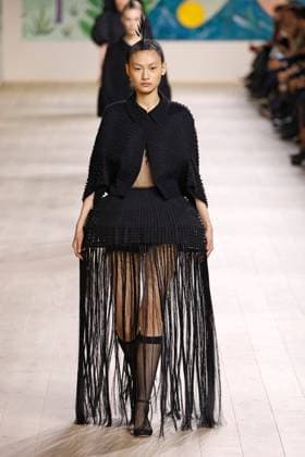 (250128) -- PARIS, Jan. 28, 2025 -- A model presents a creation by Christian Dior during the Haute Couture Week Spring Summer 2025 in Paris, France, Jan. 27, 2025. ( Handout via Xinhua) FRANCE-PARIS-HAUTE COUTURE WEEK-FASHION SHOW-CHRISTIAN DIOR MeetEurope 