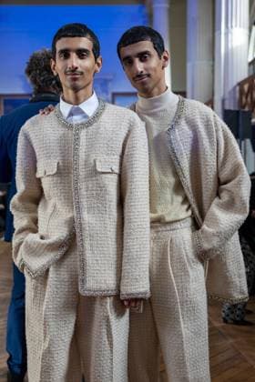 Paris Fashion Week, Georges Hobeika Modenschau Spring Summer 2025 fashion show by Georges Hobeika Les freres jumeaux Hadban 439746 2025 01 27 Paris France  Copyright: xSebastienxFremontx xStarfacex STAR_439746_031