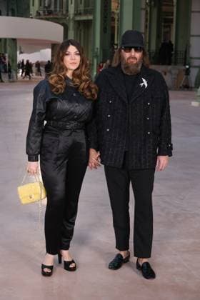 PFW - Chanel Photocall Amandine De La Richardiere and Sebastien Tellier attends the Chanel Haute Couture Spring-Summer 2025 show as part of Paris Fashion Week on January 28, 2025 in Paris, France. Photo by ABACAPRESS.COM Paris France  Copyright: xABACAx