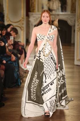 PFW Lena Erziak Runway A Model walks the runway during the Lena Erziak Women s Haute-Couture Spring Summer 2025 show as part of Paris Fashion Week in Paris, France on January 28, 2025. Photo by Jerome Dominé ABACAPRESS.COM  Copyright: xDominexJerome ABACAx