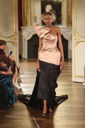 PFW Lena Erziak Runway A Model walks the runway during the Lena Erziak Women s Haute-Couture Spring Summer 2025 show as part of Paris Fashion Week in Paris, France on January 28, 2025. Photo by Jerome Dominé ABACAPRESS.COM  Copyright: xDominexJerome ABACAx