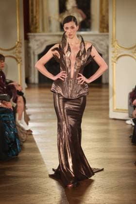 PFW Lena Erziak Runway A Model walks the runway during the Lena Erziak Women s Haute-Couture Spring Summer 2025 show as part of Paris Fashion Week in Paris, France on January 28, 2025. Photo by Jerome Dominé ABACAPRESS.COM  Copyright: xDominexJerome ABACAx