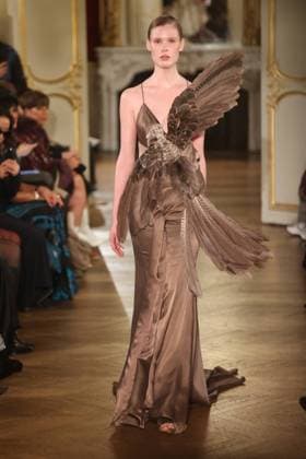 PFW Lena Erziak Runway A Model walks the runway during the Lena Erziak Women s Haute-Couture Spring Summer 2025 show as part of Paris Fashion Week in Paris, France on January 28, 2025. Photo by Jerome Dominé ABACAPRESS.COM  Copyright: xDominexJerome ABACAx