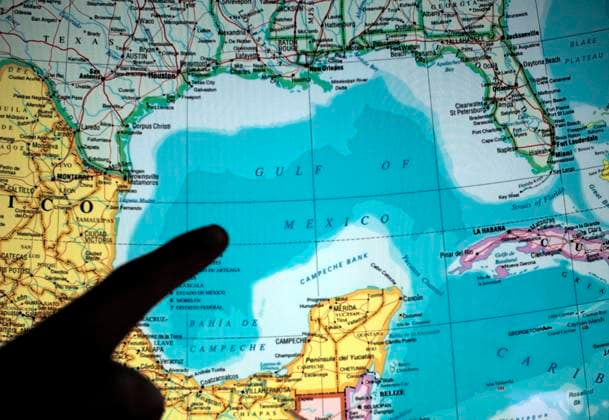 January 28, 2025: Photo Illustration shows Gulf of Mexico Map. The Trump administration s Interior Department said it had officially changed the name of the Gulf of Mexico to the Gulf of America. U.S. President Donald Trump ordered the name changes as part of a flurry of executive actions hours after taking office, making good on a campaign promise. USA - ZUMAs200 20250128_shc_s200_804 Copyright: xShalanxStewartx