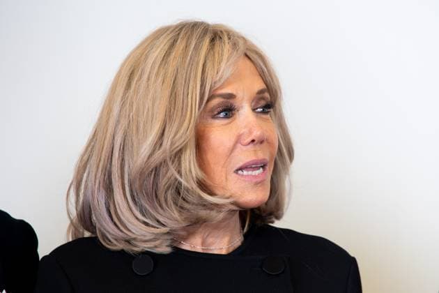 PFW - Stephane Rolland HC - Photocall NB Brigitte Macron attends the Schiaparelli Haute Couture Spring-Summer 2025 show as part of Paris Fashion Week on January 28 2025 in Paris, France. Photo by Nasser Berzane ABACAPRESS.COM Paris France  Copyright: xBerzanexNasser ABACAx