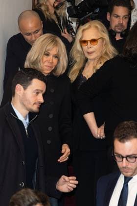 PFW - Stephane Rolland HC - Photocall NB Brigitte Macron, Sylvie Vartan attends the Schiaparelli Haute Couture Spring-Summer 2025 show as part of Paris Fashion Week on January 28 2025 in Paris, France. Photo by Nasser Berzane ABACAPRESS.COM Paris France  Copyright: xBerzanexNasser ABACAx