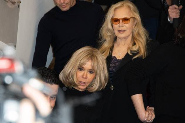 PFW - Stephane Rolland HC - Photocall NB Brigitte Macron, Sylvie Vartan attends the Schiaparelli Haute Couture Spring-Summer 2025 show as part of Paris Fashion Week on January 28 2025 in Paris, France. Photo by Nasser Berzane ABACAPRESS.COM Paris France  Copyright: xBerzanexNasser ABACAx