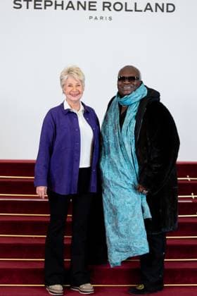 PFW - Stephane Rolland HC - Photocall NB Daniele Gilbert and Magloire Delcros Varaud attends the Schiaparelli Haute Couture Spring-Summer 2025 show as part of Paris Fashion Week on January 28 2025 in Paris, France. Photo by Nasser Berzane ABACAPRESS.COM Paris France  Copyright: xBerzanexNasser ABACAx