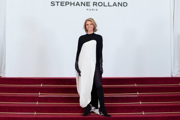 PFW - Stephane Rolland HC - Photocall NB Sylvie Tellier attends the Schiaparelli Haute Couture Spring-Summer 2025 show as part of Paris Fashion Week on January 28 2025 in Paris, France. Photo by Nasser Berzane ABACAPRESS.COM Paris France  Copyright: xBerzanexNasser ABACAx