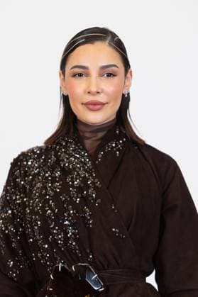PFW - Stephane Rolland HC - Photocall NB Sanaa El Mahalli attends the Schiaparelli Haute Couture Spring-Summer 2025 show as part of Paris Fashion Week on January 28 2025 in Paris, France. Photo by Nasser Berzane ABACAPRESS.COM Paris France  Copyright: xBerzanexNasser ABACAx
